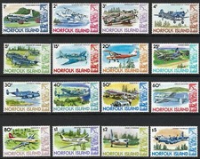 1980 Norfolk Island SG# 236-251 Airplanes set of 16 Mint MUH MNH
