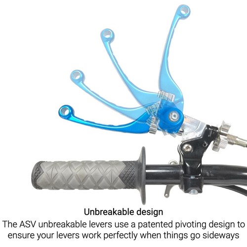ASV F4 Short Black Brake + Clutch Lever Kit Std Perch Yamaha YFZ450 R / SE 2008 - Picture 7 of 10