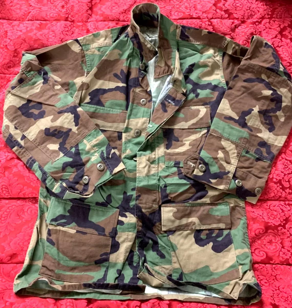 Woodland Camo BDU Combat Type 1 Coat Rip Stop X-Small X-Short 8415
