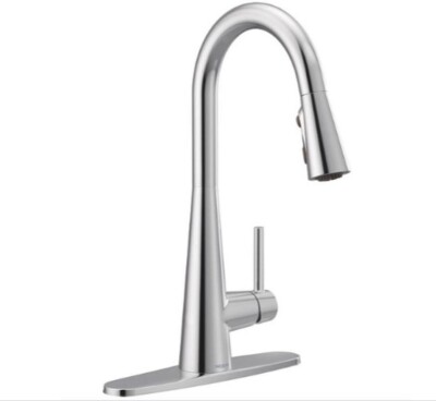 Moen Sleek 7864 Pull Down Kitchen Faucet - Includes Escutcheon   Polished Chrome