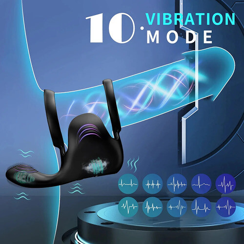 Prostata-Vibrator-Hoden-Massage--Cock-Penis-Ring-Masturbator-Spann-Sex-Spielzeug - Bild 12 von 18