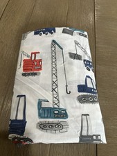 Pottery barn kids Jax Construction Trucks Flat Sheet Twin