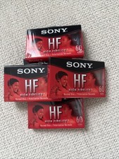Sony HF High Fidelity Audio Cassette 60 Minute Normal Bias Blank Tapes, Lot of 5