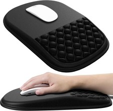 JIKIOU Ergonomic Mouse Pad Wrist Support with 12L x 8W inches, 01Matte Black