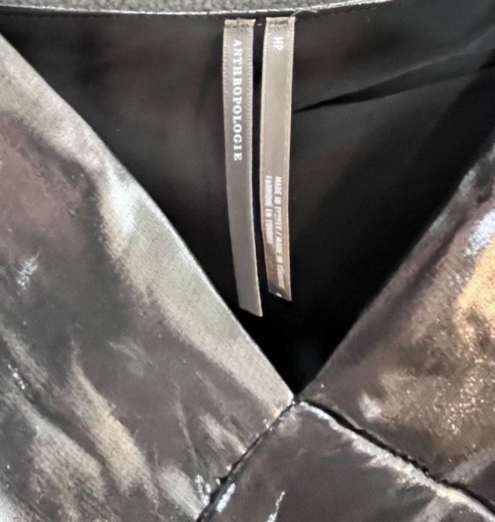 Vestido sin mangas Anthropologie plateado mediano pequeño Foto 3 de 4