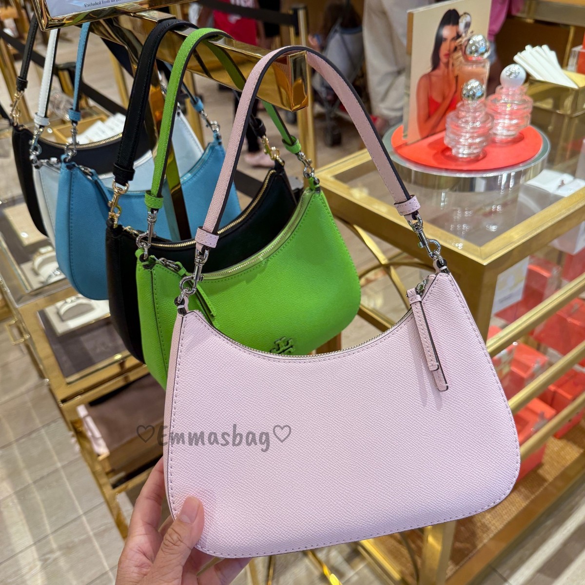 Tory Burch Convertible Shoulder Bag 184786 $400 Coral Saffiano