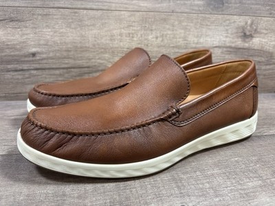 Ecco S Lite Moc Loafers Slip On Shoes Brown Leather Mens Size EU 43 US 9, 9.5