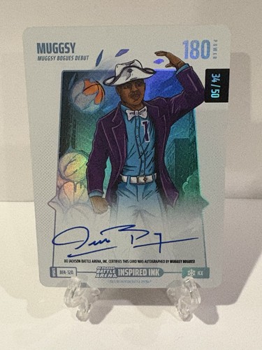 Bo Jackson Battle Arena #BFA-120 Muggsy Bogues Inspired Ink Auto Ice /50