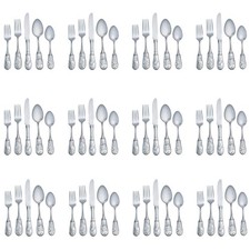 Spode Woodland 18/10 Stainless Steel 60pc. Flatware Set (Service for Twelve)