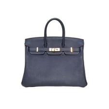 HERMES Birkin 25 Bleu Nuit(2Z) Togo Leather 2019 P245621155