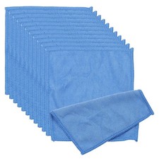 12 Pcs 5.91" x 5.91" Glasses Cleaning Cloth Microfiber Eyeglasses Cloth Blue