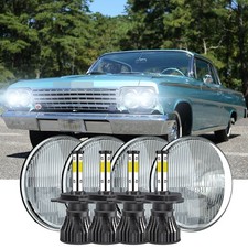 For 58-1975 Chevy Impala El Camino 5.75 5 34 Led Headlights Halo Drl Hilo For 58-1975 Chevy Impala El Camino 5.75 5 34 Led Headlights Halo Drl Hilo