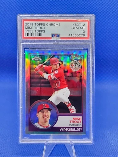 2018 Topps Chrome 1983 Topps Mike Trout Refractor #83T-12 PSA 10