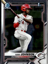 2021 Bowman Chrome #BCP-149 Ivan Johnson(D)  Cincinnati Reds