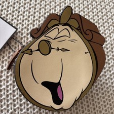 Disney Beauty & the Beast Coin Purse Cogsworth (Clock) Faux Leather Primark BNWT