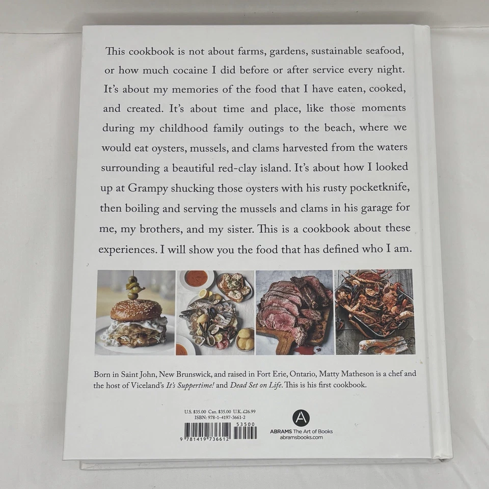 SIGNED: A Cookbook, by Matty Matheson Hardcover FOOD CULINARY Cook Recipe DECO - Imagem 4 de 4