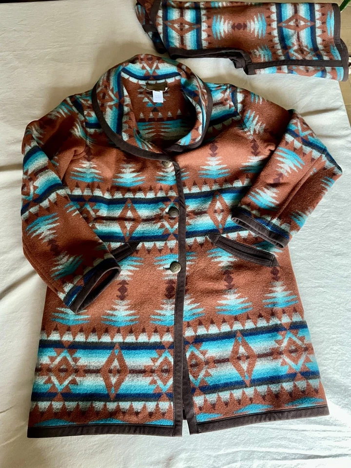 Pendleton Woolen Mills Western Aztec Cowgirl Jacket Coat And Matching Vest XS - Image 2 of 4