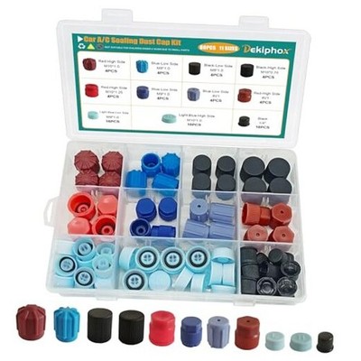 80PCS AC Caps for Cars, A/C High Low Side Valve Core Port Dust 80pcs AC Caps