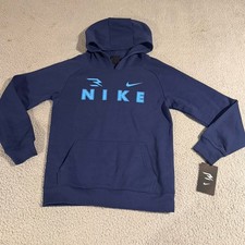 Nike Youth Medium Blue Pullover Hoodie Sweatshirt New with Tags