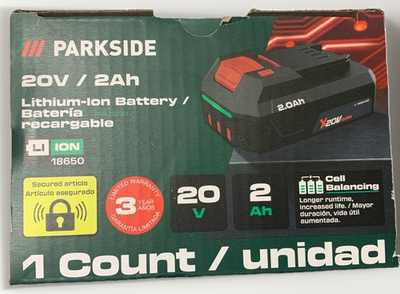 #ad Parkside 20V 2.0Ah Lithium Ion Battery – PAP 202 A1 $49.99