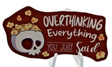 Adulting-sticker-decal-funny-humor-job-life-skull-popcorn-overthink.. Everything