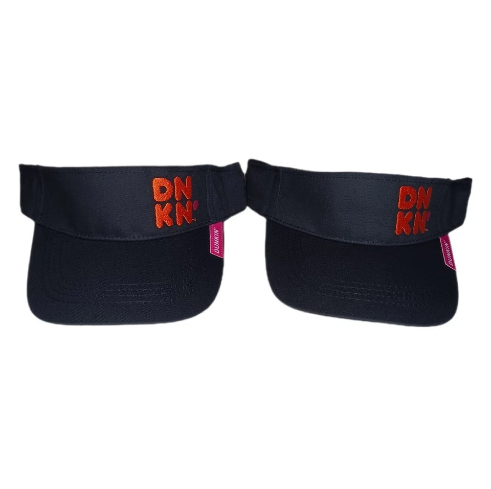 Dunkin' пончики черный работы козырек крюк и петля регулируемый логотип DNKN' лот из 2 - Изображение 2 из 4