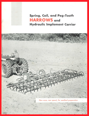 IH McCormick Spring Coil Peg Tooth Harrows Brochure Hydraulic Implement Carrier