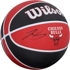 Josh Giddey Chicago Bulls Signed Wilson Red and Black Team Tribute Basketball