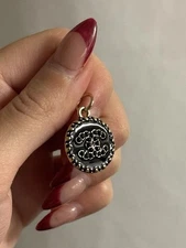 CHANEL Black Rhinestone Studded Metal Zipper Pull Charm
