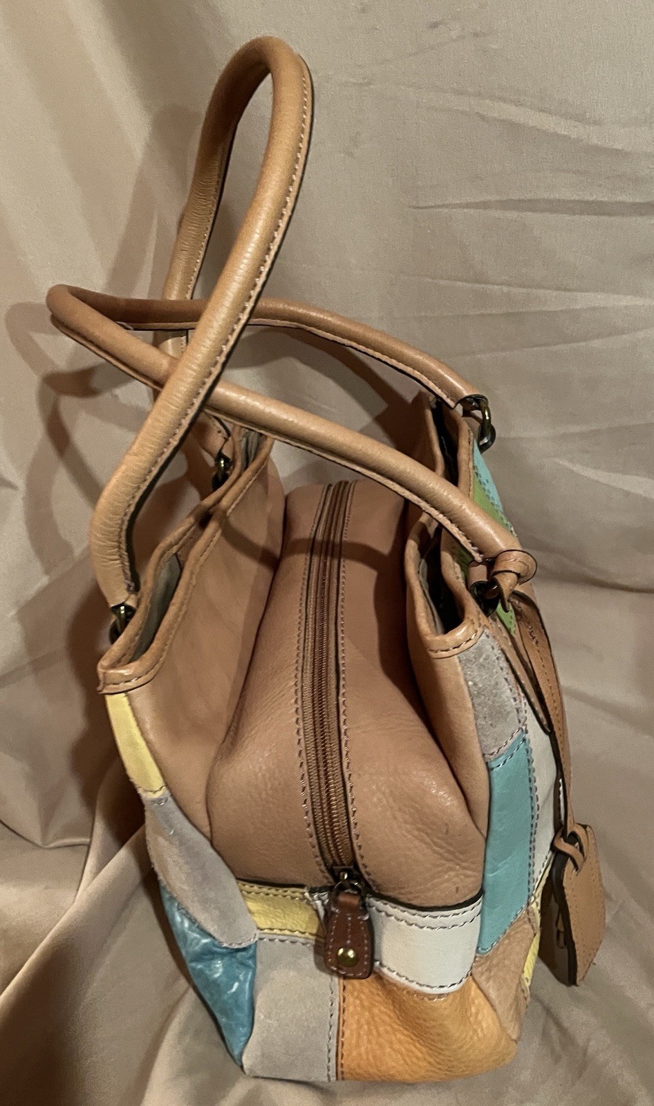 Fossil Multi Color Patchwork(All Sides) Leather B… - image 3