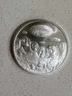 UFO Over Mt. Rushmore 1 Ozt .999 Fine Silver Round With Certificate