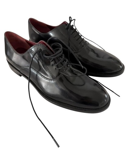 NEW MARC JACOBS UNISEX BLACK PATENT LEATHER LACE UP SZ. 38 1/2 EURO 7 1/2 US