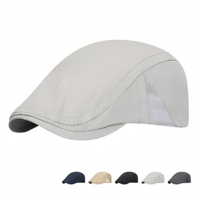 Schiebermütze Herren Sommer Atmungsaktiv Netz Schnell Trocknend Freizeit Flatcap