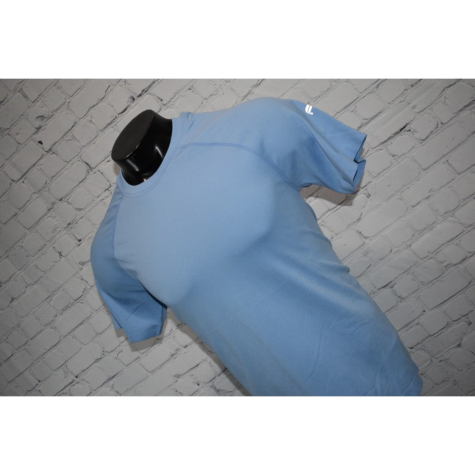 Camisa Fabletics Para Hombre Talla Mediana Rendimiento Entrenamiento Gimnasio Mezcla Poliéster Azul Foto 3 de 4