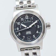 **NEAR MINT w/ Box** ORIS Big Crown 7501 Automatic Black Dial Day Date 35mm Mens 5