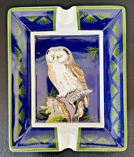 Rare cendrier Hermès - Chouette - porcelaine TBE