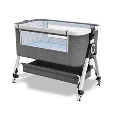 3 in 1 Baby Bassinet,Bedside Sleeper with Storage Basket and Wheels,Portable ...