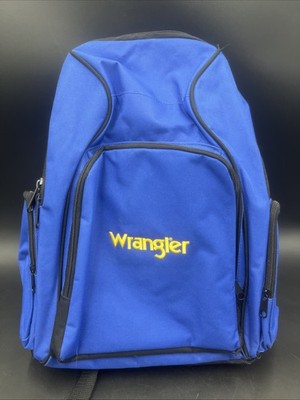 Wrangler Jeans Brand Backpack 2 compartment 18  X 12   blue and black Promo Item
