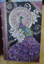 Punch Studio PEACOCK Faux Book Keepsake Box 6.5" x 4.5" x 1.5"