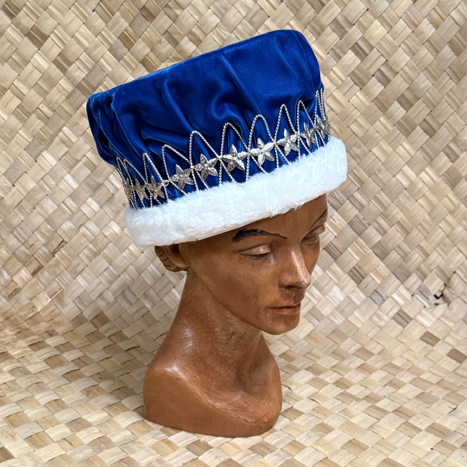 Sombrero Corona Regal Terciopelo Azul - Baile de graduación-Regreso a Casa-Halloween-Teatro-Cosplay-Sin Reyes Foto 2 de 4