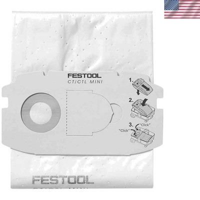 5-Pack Self-Cleaning Filter Bags for CT MINI Dust Extractor   Optimal Suction