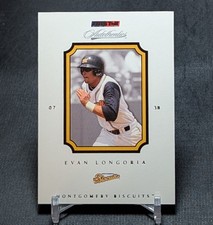 Evan Longoria Prospect Rookie RC 2007 TriStar Authentics Card #69 Biscuits/Rays. rookie card picture