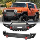 Steel For 2007-2014 Toyota Cruiser FJ Front Rear Bumper w/Winch Plate Lights Kit