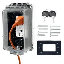Universal Weatherproof Electrical Outlet Cover with Lock, Baby Proof Outlet Lock