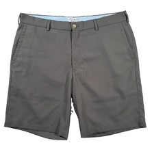 Peter Millar Shorts Mens 36x8 Gray Chino Salem Performance Golf Wicking Stretch