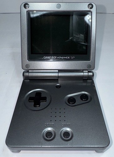 Nintendo Game Boy Advance SP Handheld GBA Onyx Silver AGS 001 w/ Charger Tested - Picture 5 of 11