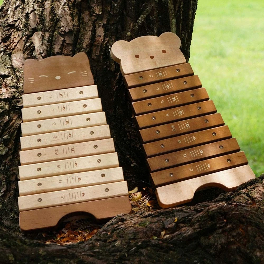 KAWAI Oso Xilófono De Madera Juguete Musical Para Niños Kuma No Mokkin Japan