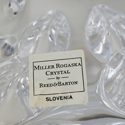 Reed Barton Miller Rogaska Crystal Faceted Tea Light Candle Holder Equinox 6''