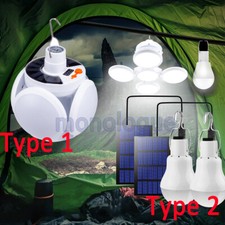 Solar Camping LED Lamp Rechargeable Tent Light Garden for Outdoor Hiking Lantern