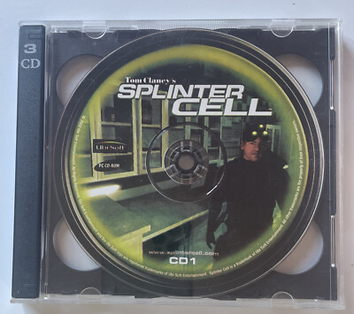 Splinter Cell, 3 Disc (2002) Vintage PC CD ROM Computer Video Game, Disc Only